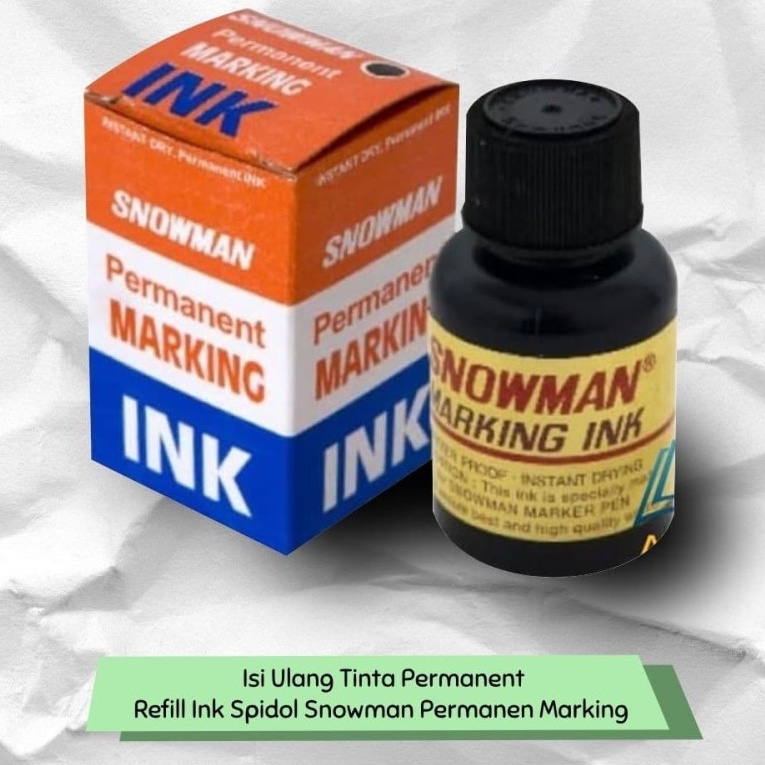 Jual Isi Ulang Tinta Permanent Whiteboard Refill Ink Spidol Snowman