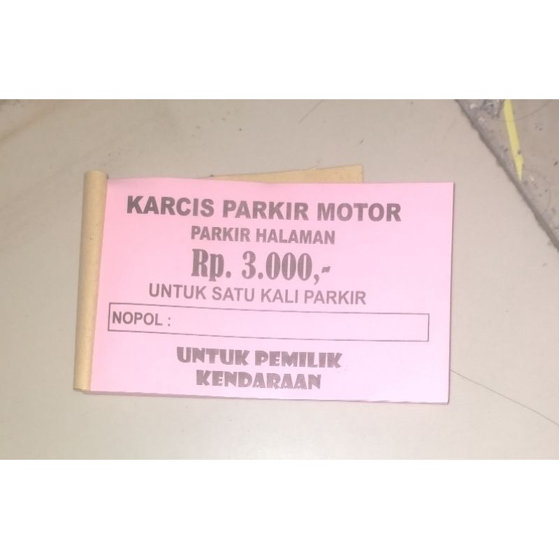 Jual Karcis Parkir Motor 3ribu Shopee Indonesia