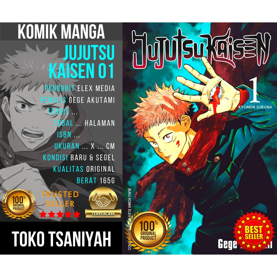 Jual Buku Komik Hantu Jujutsu Kaisen Gege Akutami Komik Horor Komik