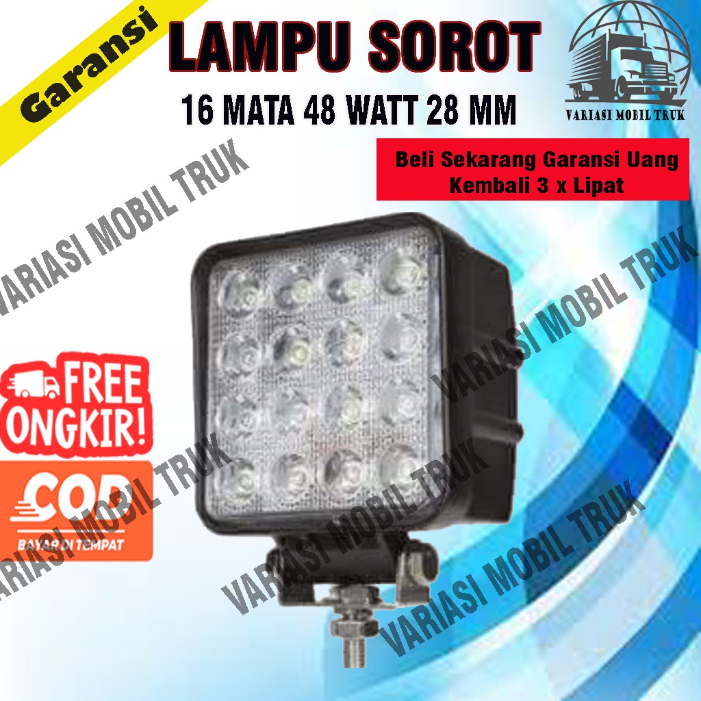 Jual Lampu Sorot Led Mobil Lampu Tembak Super Terang Work Led 16 Mata