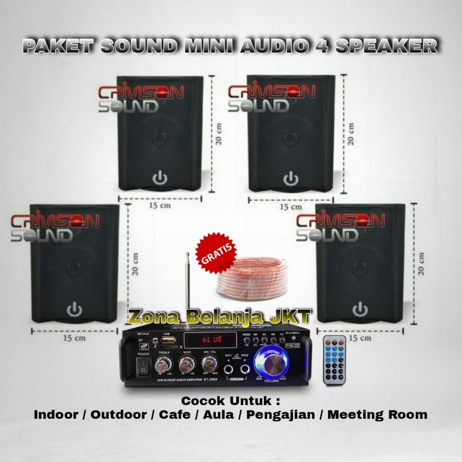 Jual Paket Sound Speaker Crimson Inch Speaker Cafe Resto Kantoran