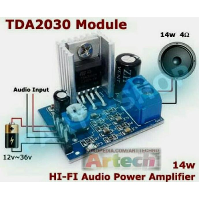 Jual Tda2030A 14W Hi Fi Audio Power Amplifier 12 36V Tda 2030 Module