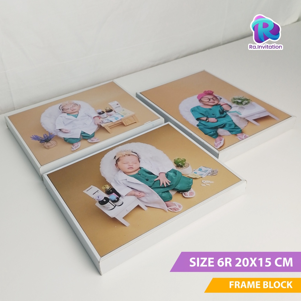 Jual Cetak Foto Bingkai Ukuran R X Cm Laminasi Frame Foto Block