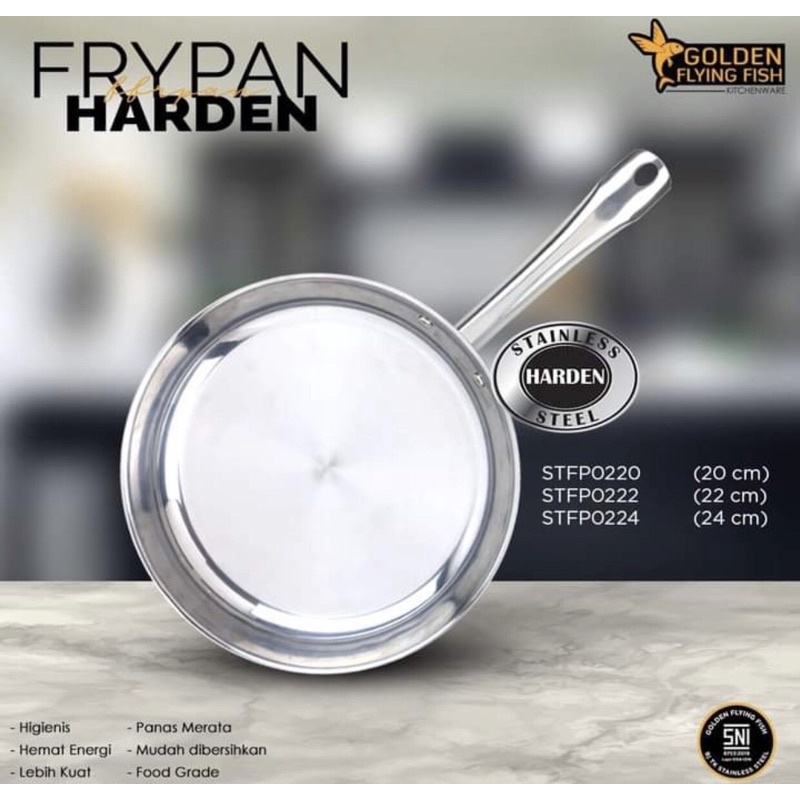 Jual Fry Pan Harden Cm Golden Flying Fish Stainless Steel Anti