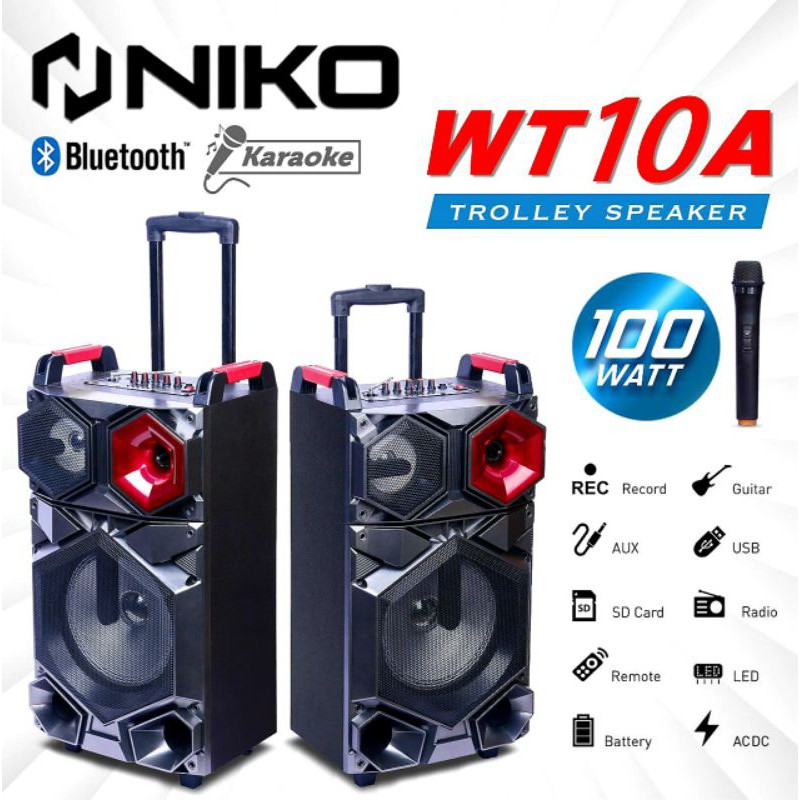 Jual Niko Wt A Speaker Portable Meeting Trolley Inch Watt