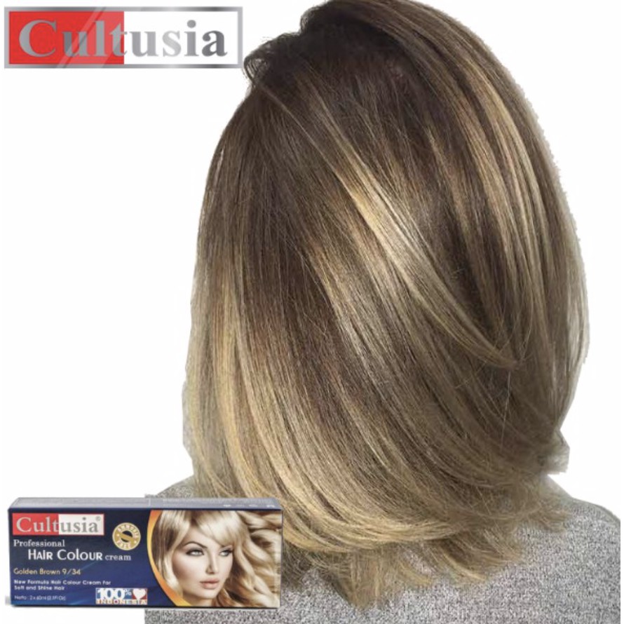 Jual Cultusia Hair Color Golden Brown 60ml Shopee Indonesia