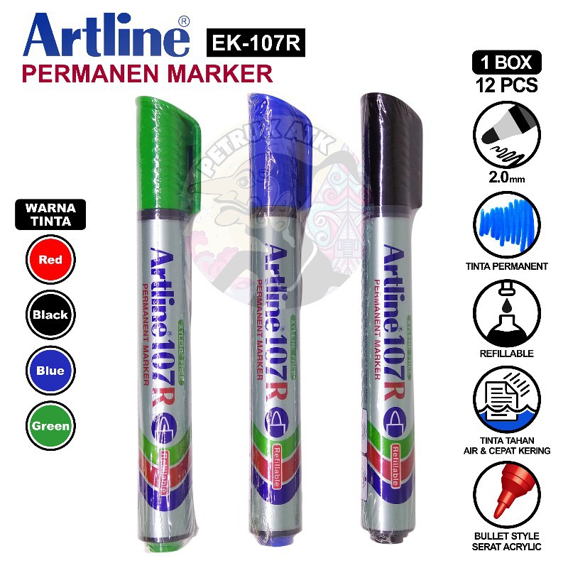 Jual Pcs Spidol Permanen Artline Ek R Permanent Marker Hitam