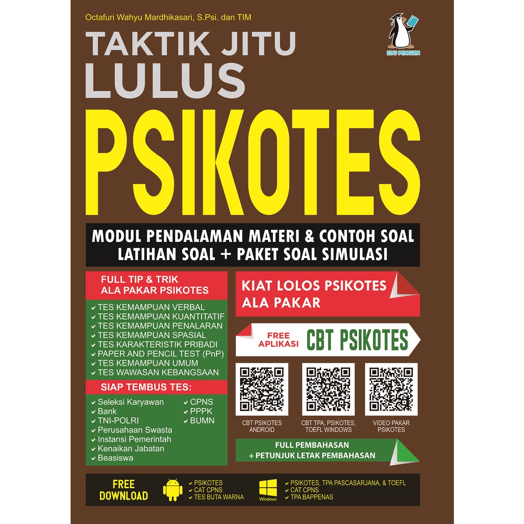 Jual Buku Taktik Jitu Lulus Psikotes Terupdate Edu Penguin Shopee