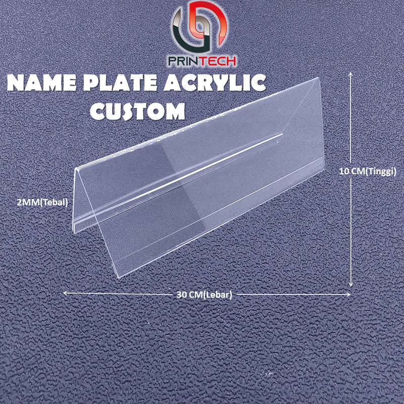 Jual Papan Nama Meja Akrilik Name Plate Acrylic Custom Cm X Cm Mm