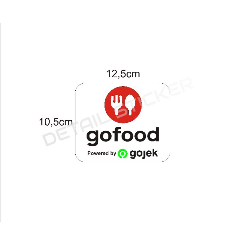 Jual Sticker Stiker Gofood Go Food Putih Shopee Indonesia