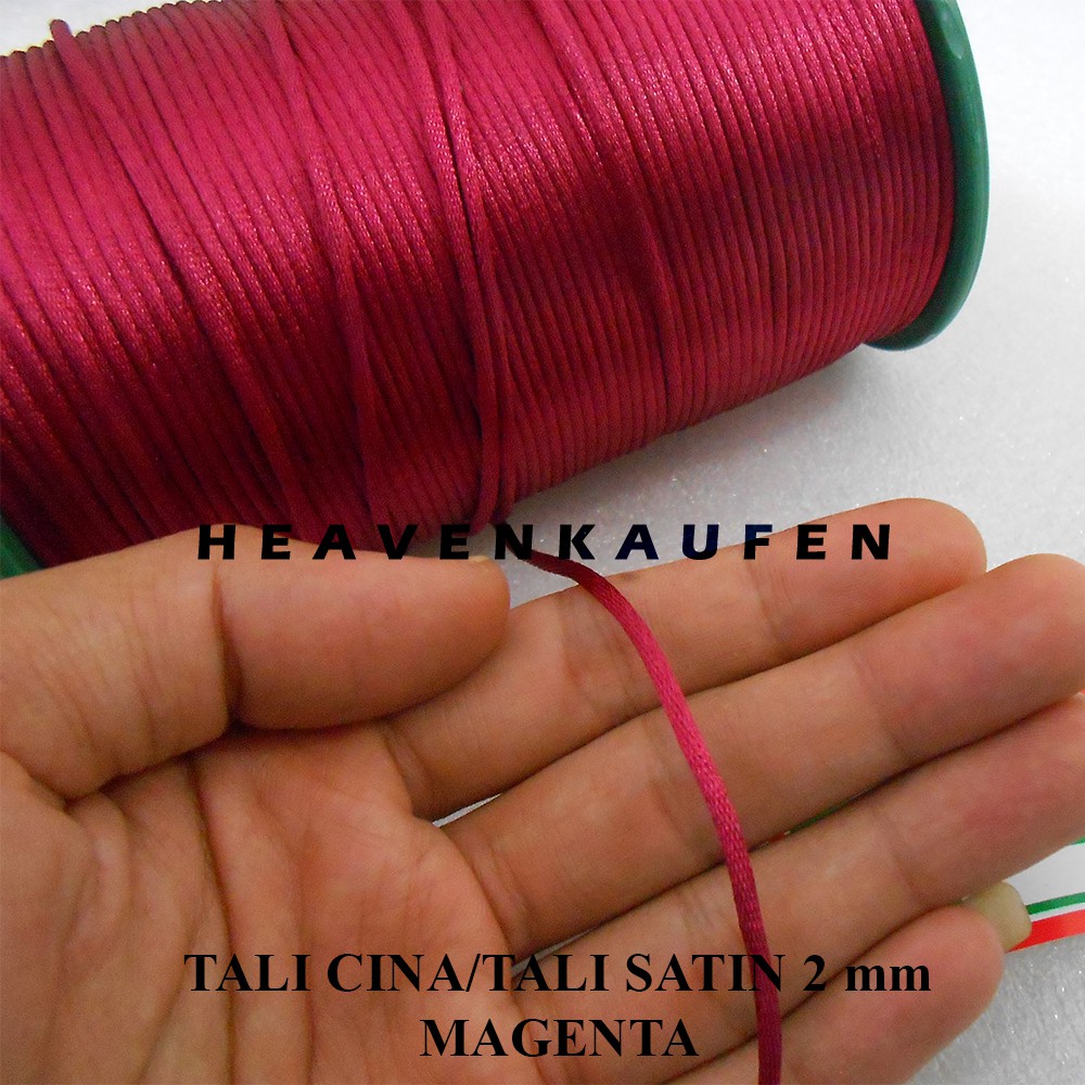 Jual Tali Cina Tali Satin Cina Warna Magenta 2 Mm Meteran Murah