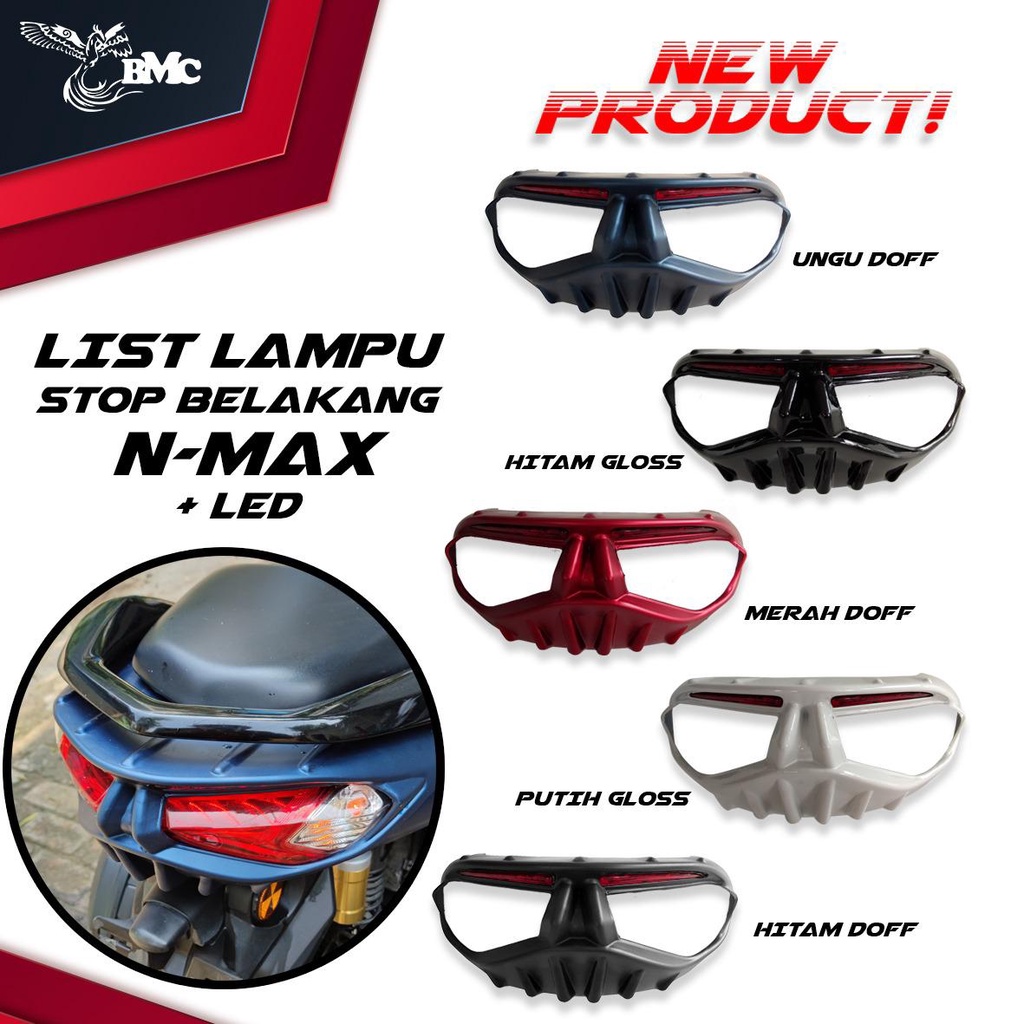 Jual Cover Stoplamp Ducktail Nmax List Lampu Stop Belakang Nmax New