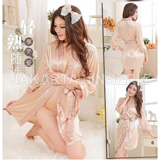 Jual Jakarta Lingerie Jlf Pink Nude Kimono Baju Tidur Wanita