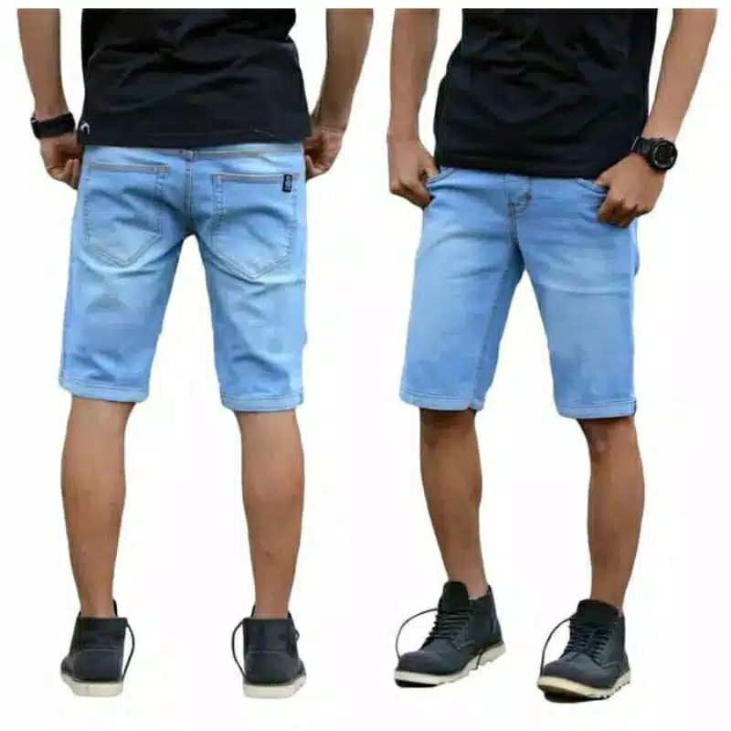 Jual Celana Jeans Pendek Pria Laki Laki Cowo Cowok Jins Denim Celana