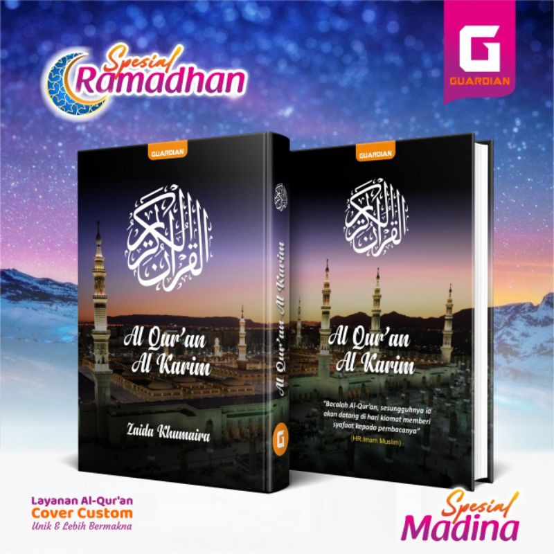 Jual AL QURAN CUSTOM NAMA GUARDIAN OTTONAM MAKKAH MADINAH