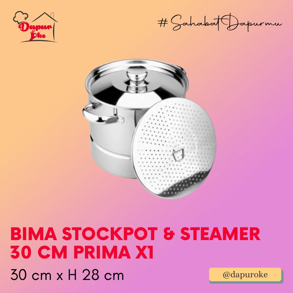 Jual Bima Stockpot Steamer Cm Prima X Panci Tinggi Shopee