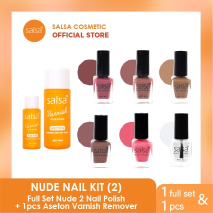 Jual SALSA Paket Kutek Nude Nail Polish Aseton Nail Polish Remover