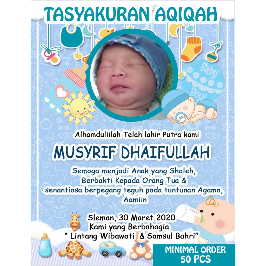 Jual Label Sticker Syukuran Kelahiran Aqiqah Murah Sticker Aqiqah