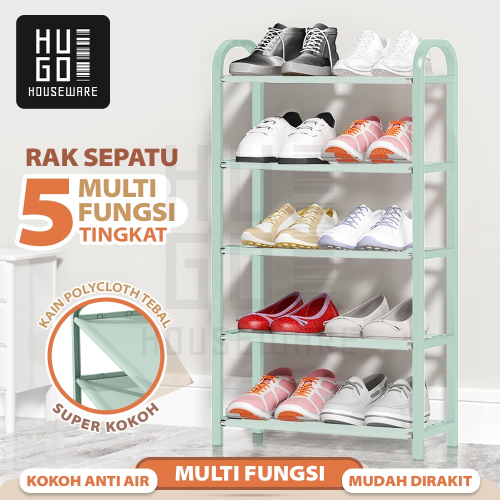 Jual HUGO Tempat Sepatu Rak Sepatu Sandal Multifungsi 4 Dan 5 Tingkat