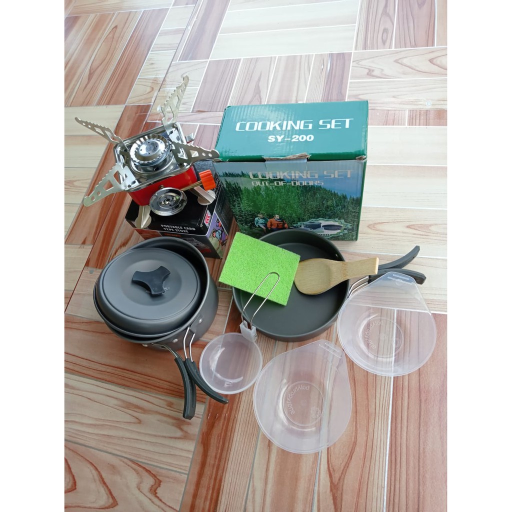 Jual Paket Koki Gunung Ds Kompor Portable Kotak Alat Masak