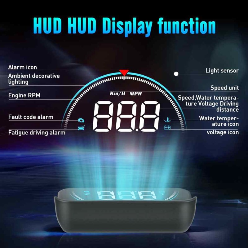 Jual Display HUD Kaca Mobil OBD2 Speedometer Overspeed Warning 16 Pin