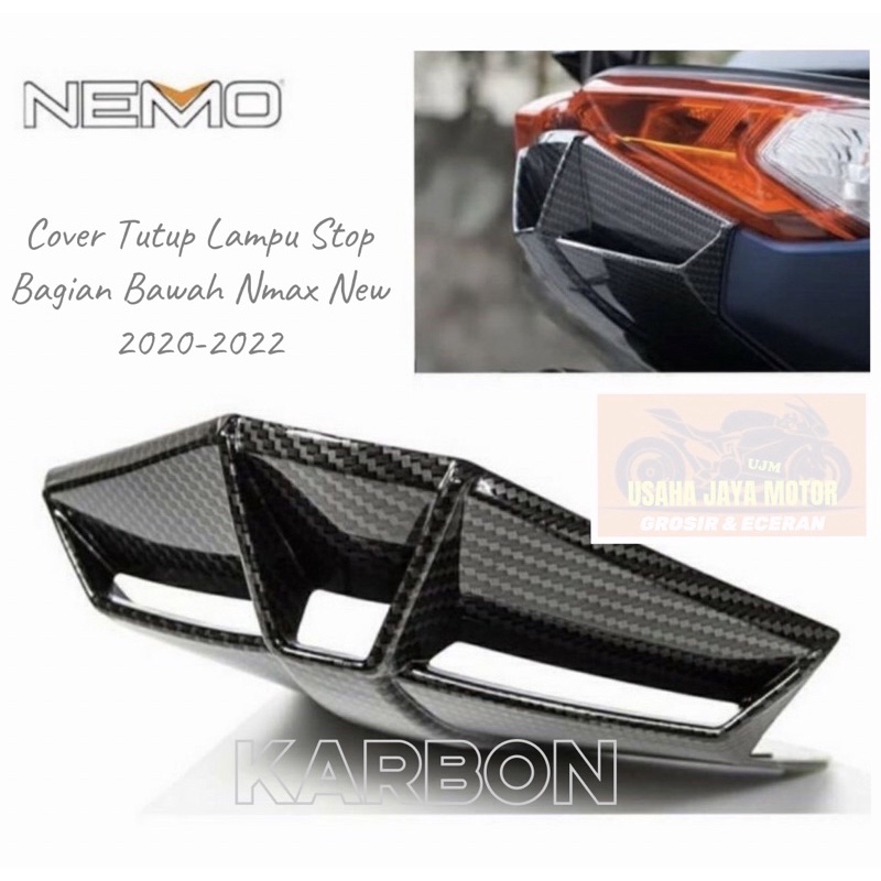 Jual Cover Tutup Bawah Lampu Belakang Nmax New Carbon Nemo