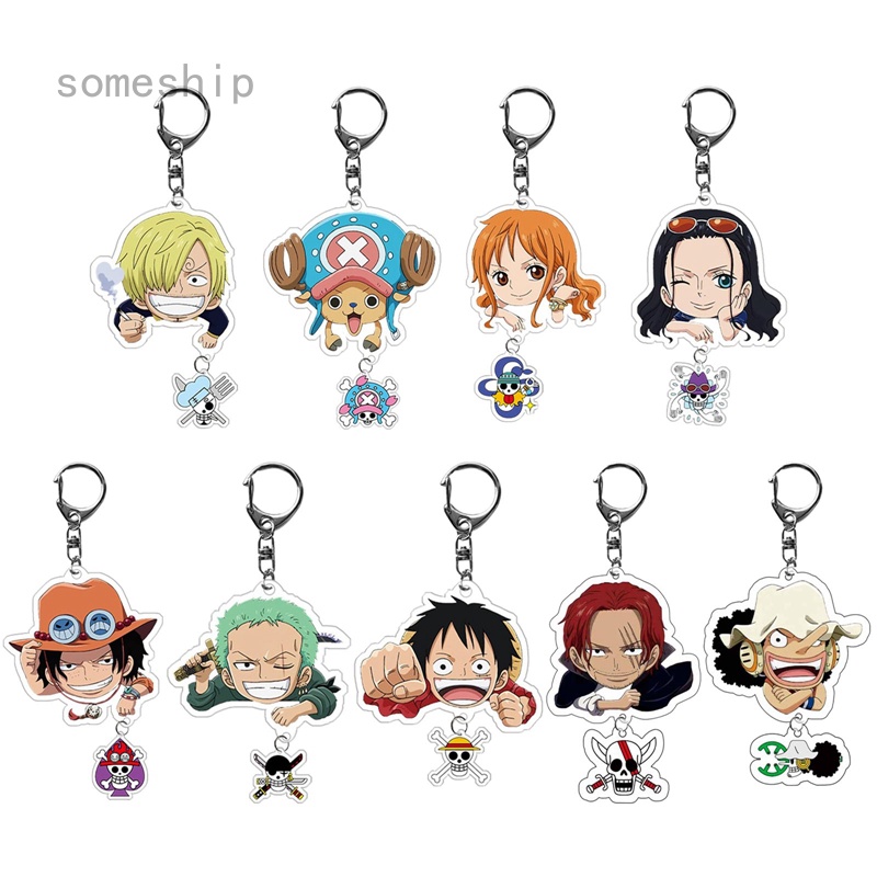 Jual Gantungan Kunci Desain Anime One Piece Luffy Zoro Sanji Gaya