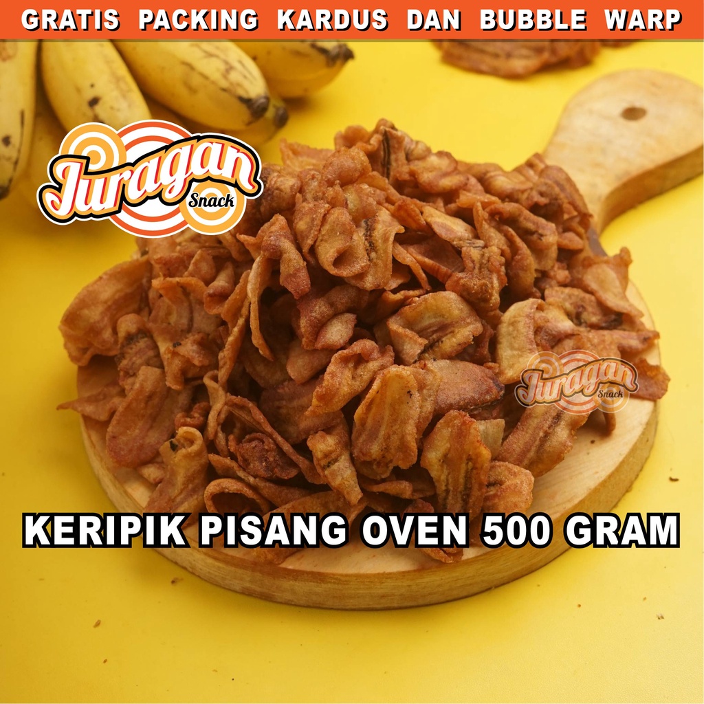 Jual KERIPIK PISANG OVEN 500 Gram Snack Kiloan Makanan Ringan Jajanan