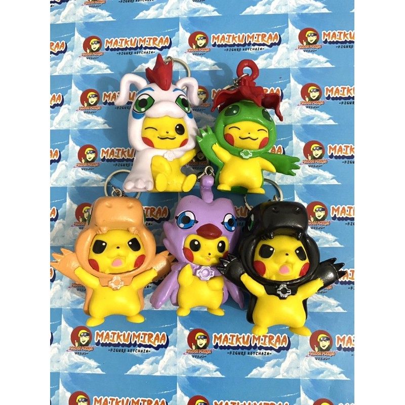 Jual Figure Keychain Gantungan Kunci Pokemon Pikachu Digimon Agumon