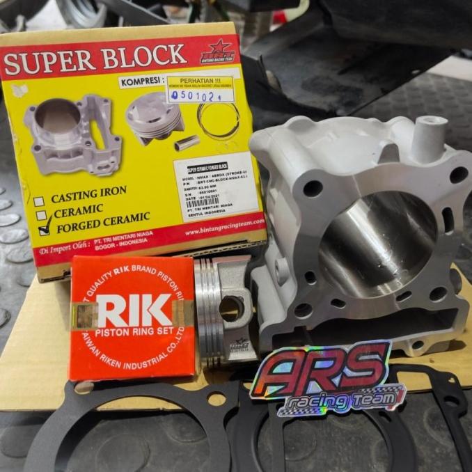 Jual BLOK PISTON BRT NMAX AEROX CERAMIC 63 MM Shopee Indonesia