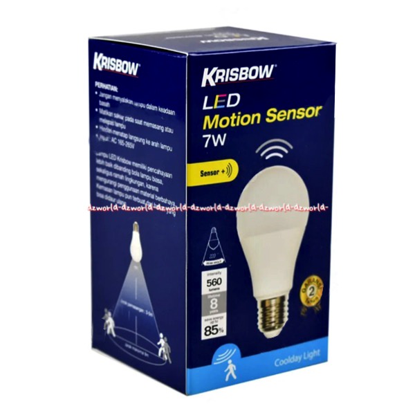 Jual Krisbow Led Motion Sensor W Lampu Bohlam Bola Lampu Dengan Sensor