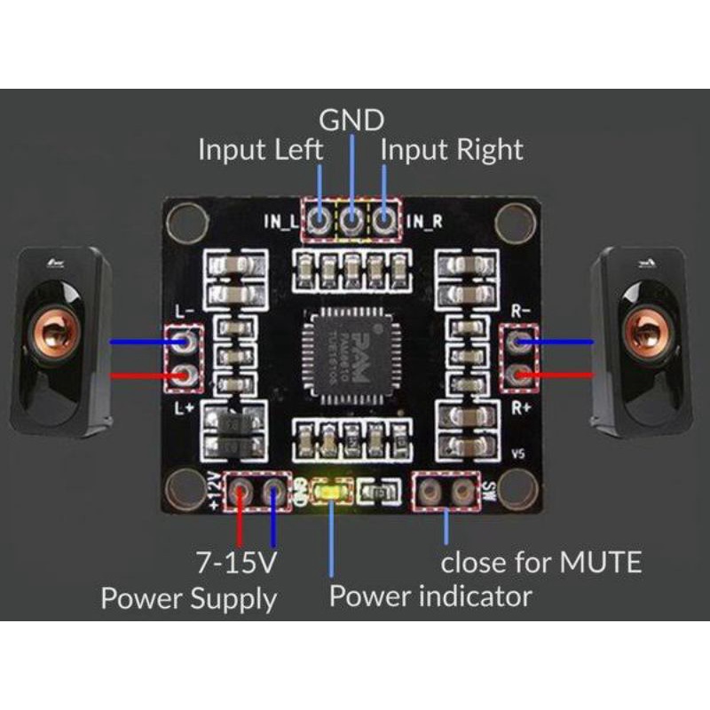 Jual Kit Power Amplifier Pam Stereo Volt Shopee Indonesia