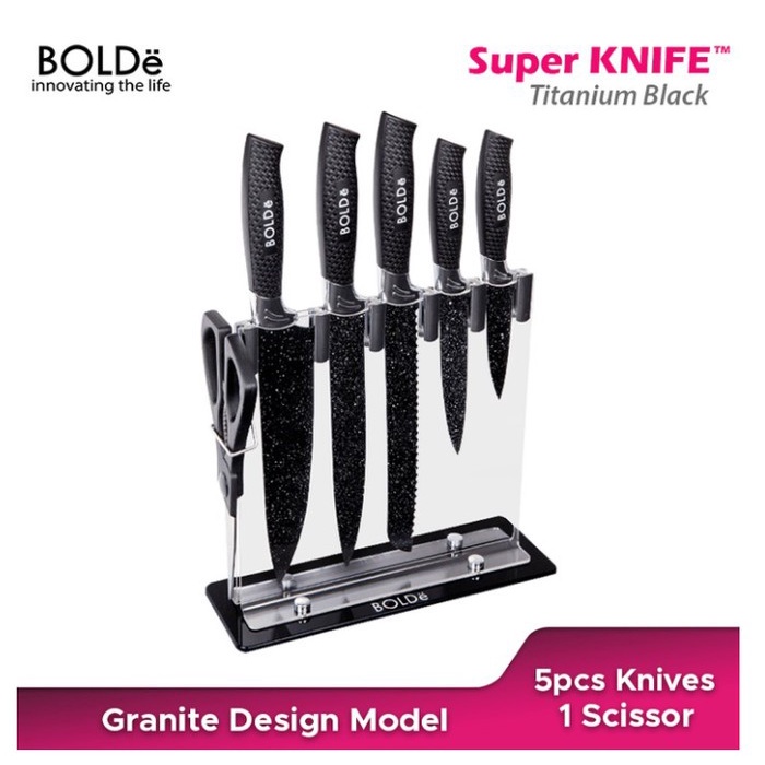 Jual Bolde Set Knives Knife Granito Titanium Black Pisau Set