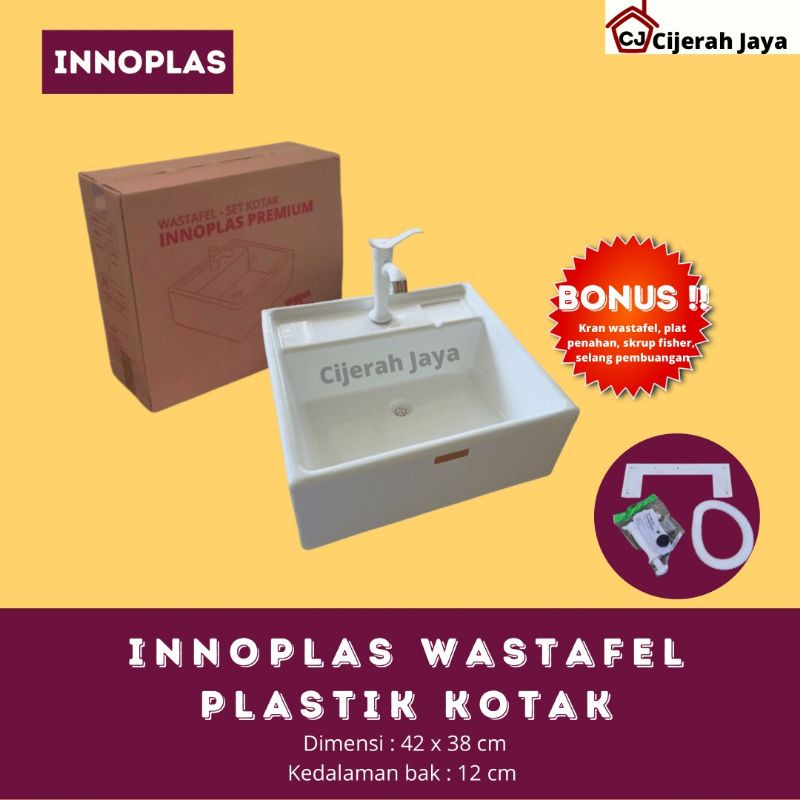 Jual WASTAFEL PLASTIK INNOPLAS KOMPLIT KOTAK WASHTAFEL PORTABLE