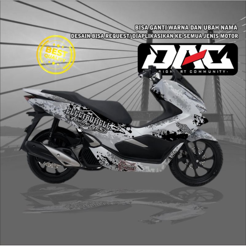 Jual Sticker Decal Full Body PCX Grafis Putih Shopee Indonesia