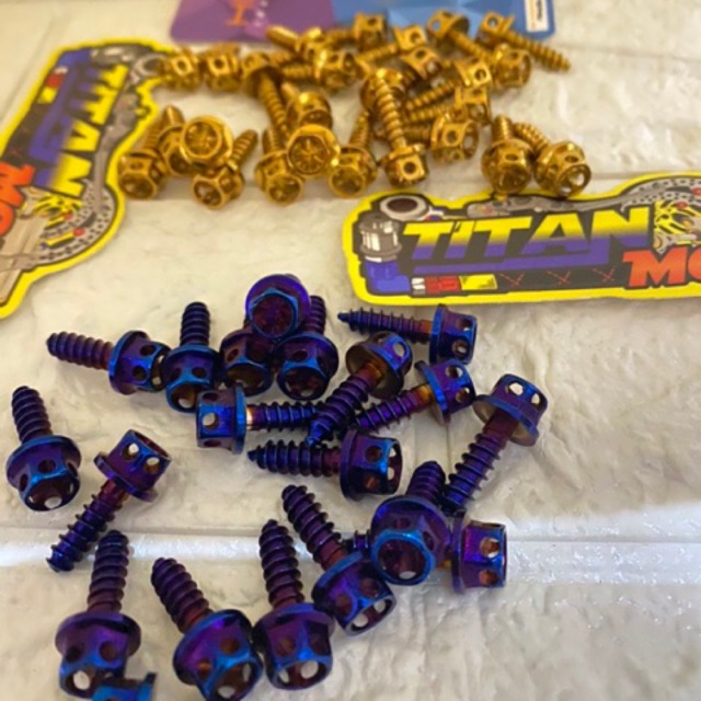 Jual Baut Probolt Asli Flower Body Yamaha Blue Gold Merek Heng Dll