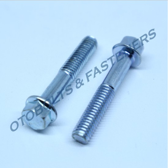 Jual PAKET 50PCS Flange Bolt 6 X 35 Baut Blok Mesin 6 X 35 Baut