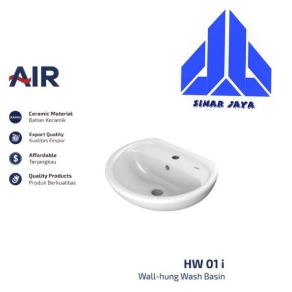 Jual AIR Wastafel Gantung Wall Hung Washbasin HW 01i Shopee Indonesia