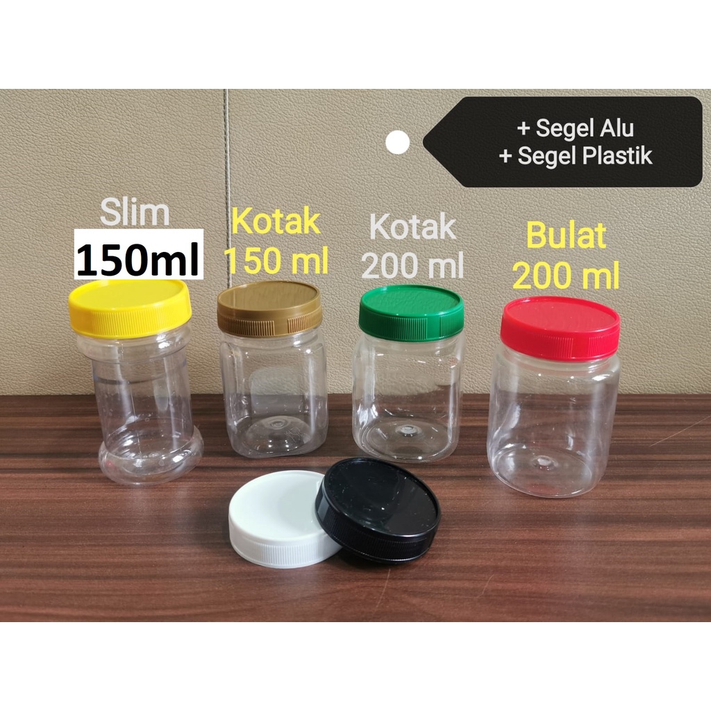 Jual GRATIS PACKING TANPA FLUG Toples Plastik 150ml 200ML SLIM KOTAK