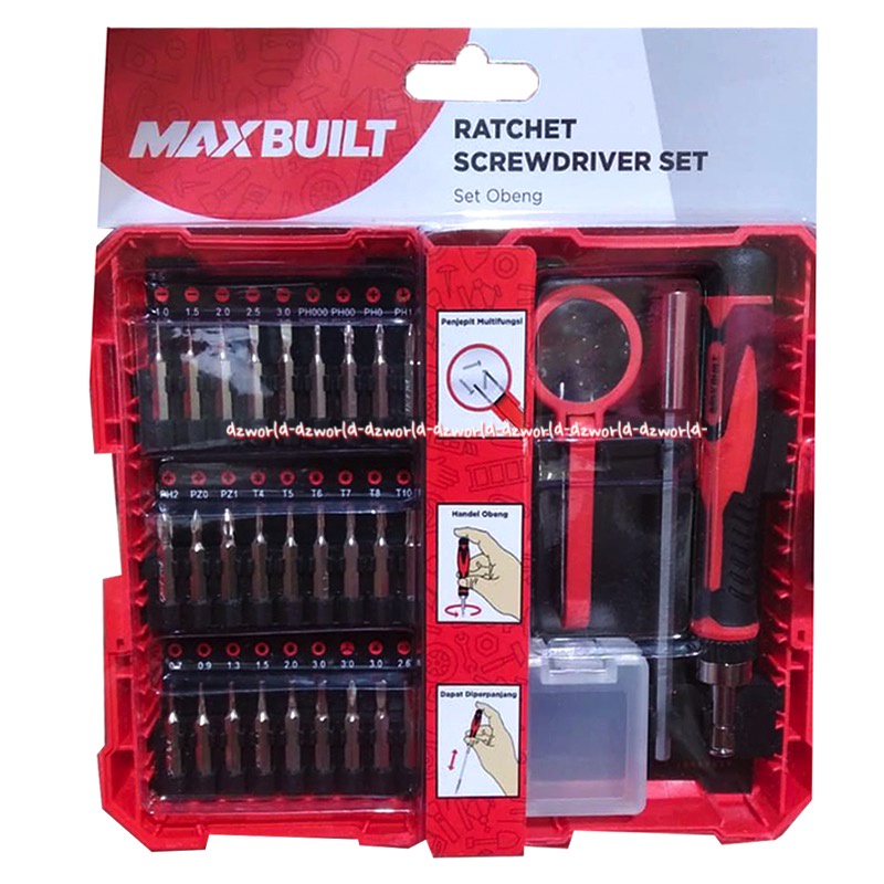 Jual Krisbow Maxbuilt Pricision Ratchet Screwdriver Set Pc Alat