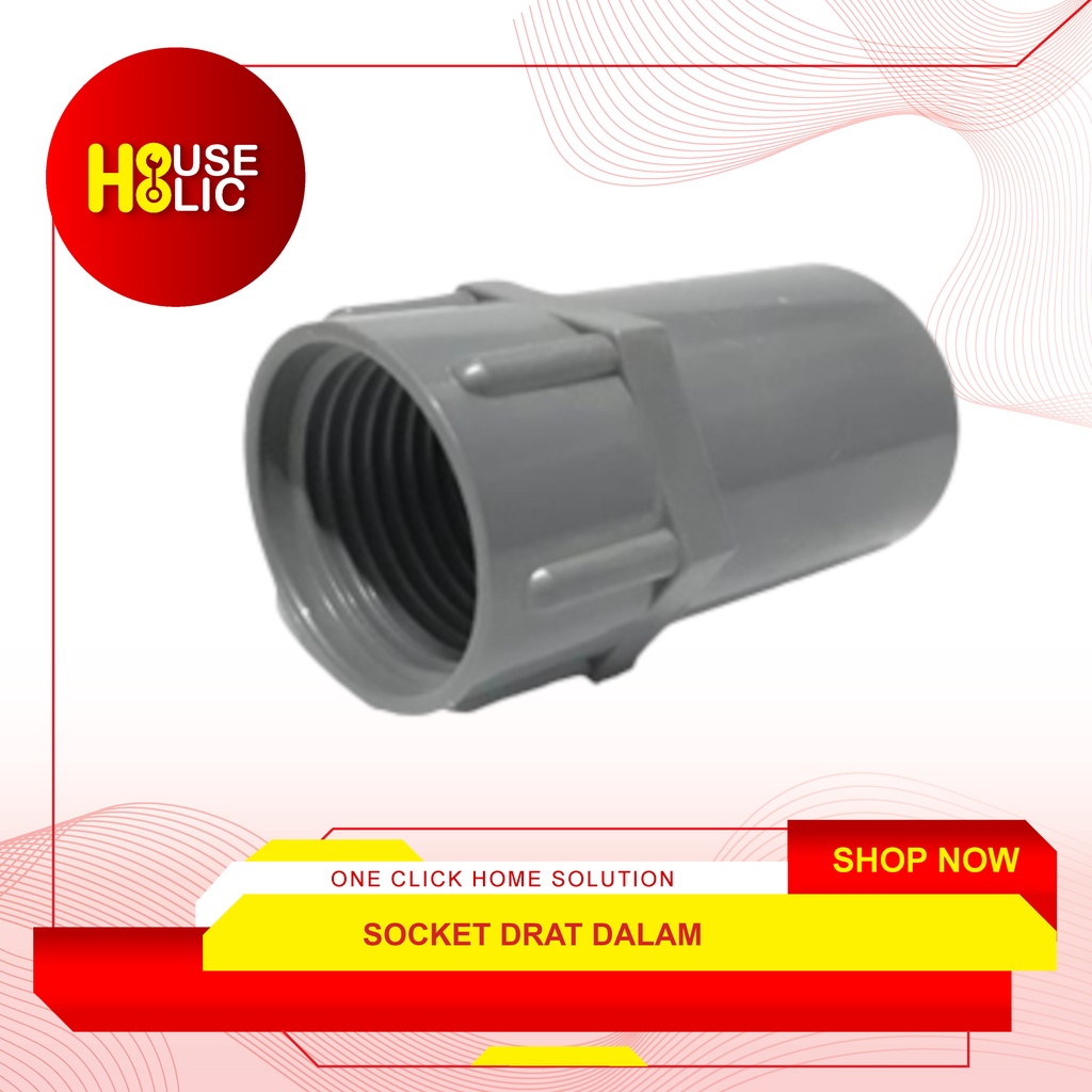 Jual Sok Drat Dalam Pvc Inch Fauset Socket Sock Fitting Keran