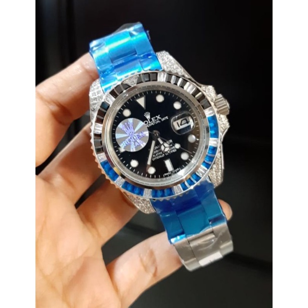 Jual Jam Tangan Pria Mewah Rolex Submariner Diamond Rainbow Sulthan