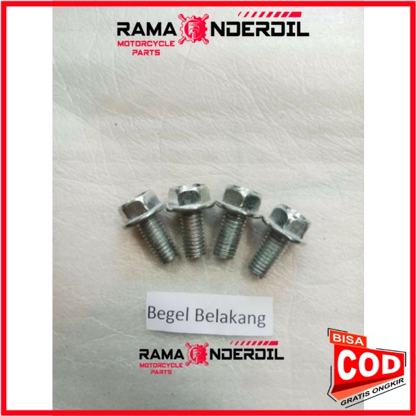 Jual Satu Set Baut Behel Begel Belakang Honda Beat Karbu Tahun 2008