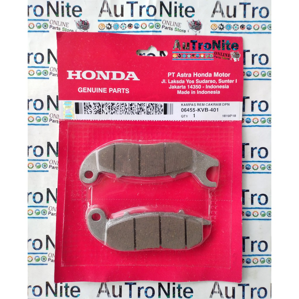 Jual Kampas Rem Cakram Depan Pad Set Front 06455 KVB 401 Ori Honda