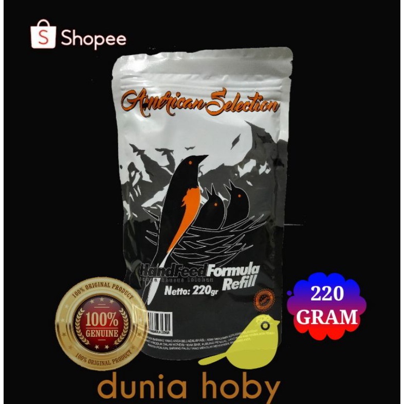 Jual AMS PAKAN LOLOHAN AMERICAN SELECTION HF HANDFEED FORMULA 220 GRAM