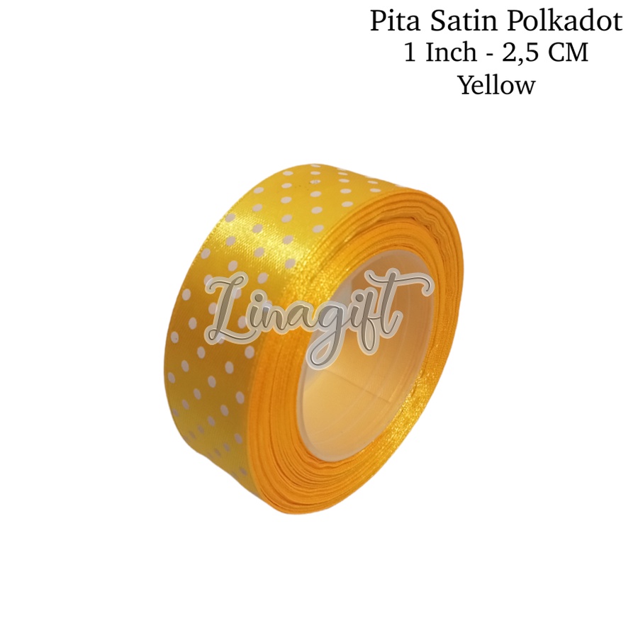 Jual Rol Yard Pita Satin Polkadot In Cm Gift Ribbon