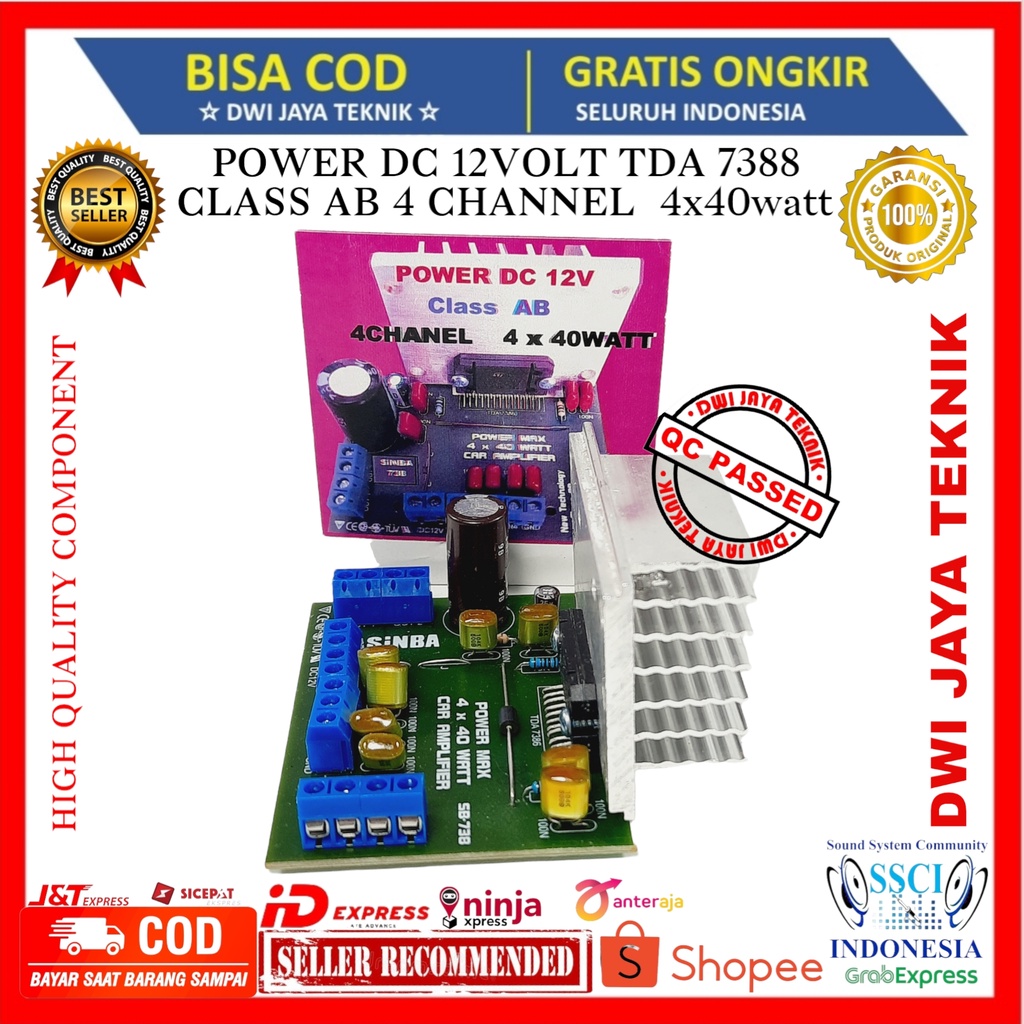 Jual Power Dc Volt Chanel Tda X Watt Clas Ab High Component