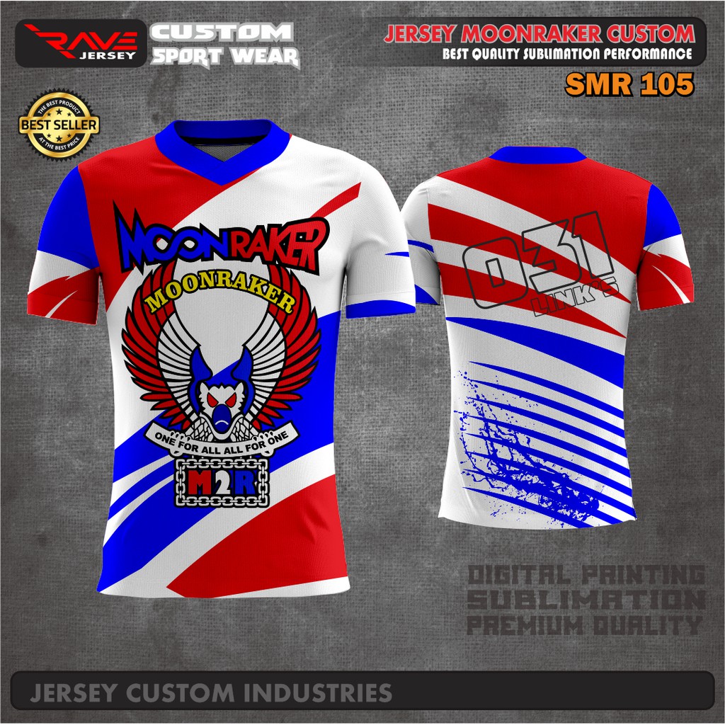 Jual JERSEY MOONRAKER PRINTING CUSTOM JERSEY MOONRAKER PRINTING KAOS