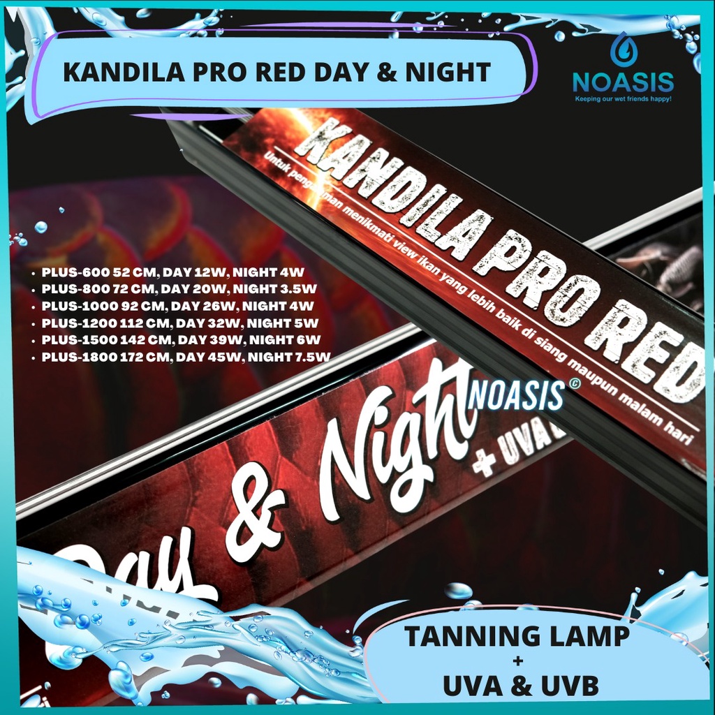 Jual LAMPU LED KANDILA PRO RED DAY AND NIGHT UV A UV B VIEW PLUS NOASIS