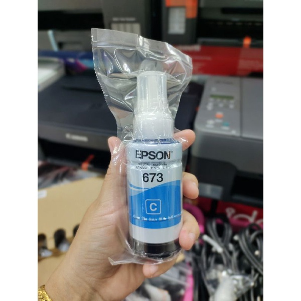 Jual Tinta Epson 673 T673 Original Cyan Magenta Yellow Black Light Ink